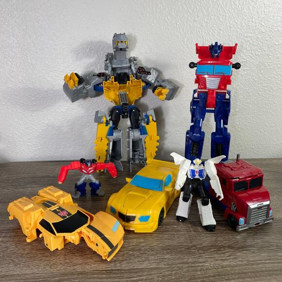 Transformers Robot Toy Lot Optimus Prime Bumblebee Rescue Bots Autobot Vehicles - Picture 2 of 10